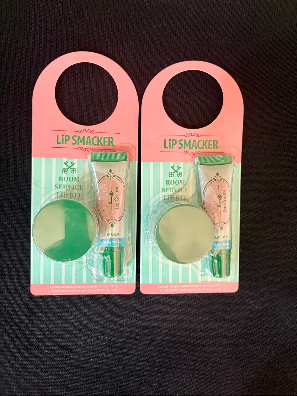 NWT Lip Smacker Lot (2) Room Service Lip Kit Ice Cream Flavor Lip Balm & Mask